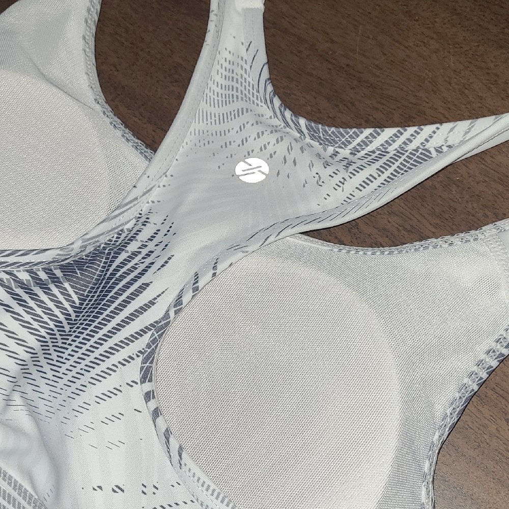 Tag Athletica White, Black, Gray Racerback Sports Bra - Picture 8 of 8